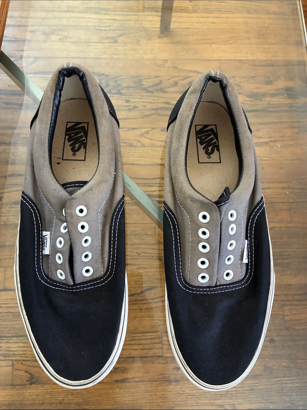 Vans mens grey and black slipons size 11